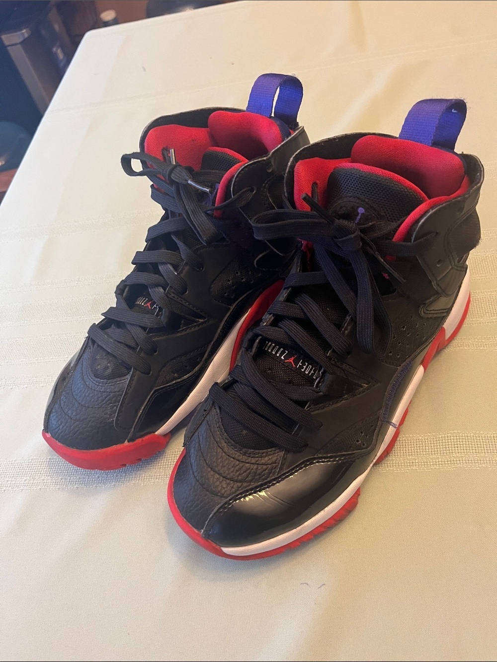 Jordan Kids Black, Red & Purple High-Top Sneakers size 5Y